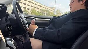 wanna watch me stroke my throbbing monster cock in the car?