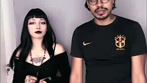 pawg goth babe backstage blows qrozne then bends over for big ass doggystyle riding buttplug play