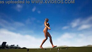 Goddess giantess with huge feet rampages city in 3d game domination—wanna survive?