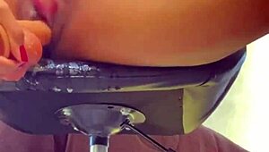 oh damn, that sensitive hairy pussy squirts everywhere after clit licking frenzy!!