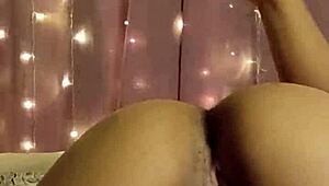 horny teen girl masturbates in intense fantasy session