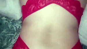 Red lingerie swingers group covered in hot cum loads from prostitute party 😏🥛