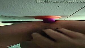 wife teases hubby into fucking her huge monster dildos deep 👅