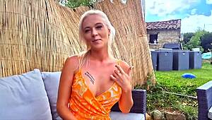 Sexy French Blonde Oletsha Craves Doggystyle Big Tits Bent Over