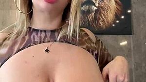 I'm bouncing these big natural juicy tits dying to fuck them from above