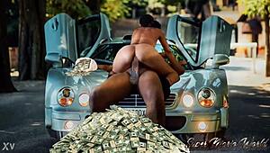 bad ass redbone ebony taking big black cock with bubble butt pussy?