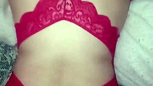 Red lingerie swingers group covered in hot cum loads from prostitute party 😏🥛