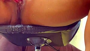 oh damn, that sensitive hairy pussy squirts everywhere after clit licking frenzy!!