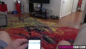 he sneaks into his latina stepsister's room for taboo pounding session