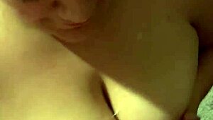 Cumshot Dumps on Cute Wife's Natural Tits Sillyslutwife Facial Frenzy!