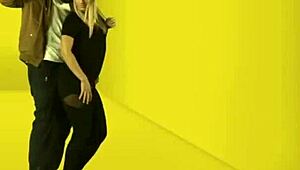 blonde bombshell rides her idol's huge black cock