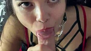 Submissive Debora Prado Smokes Jerks and Deepthroats Monster Cock