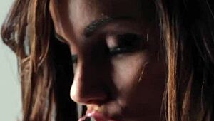 Lily masturbates tight pussy and inserts dildo in ass with toys