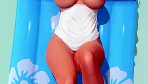 Doa-He-F9s tanned nude panties display