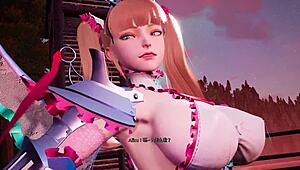 witch alice gives me nylon footjob under her spell