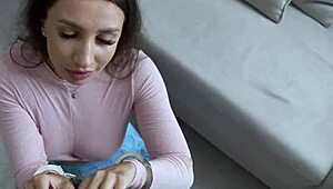 Handcuffed Beauty Begs For Shelter And Gets Monster Cock Pound Instead Of Police Bust!