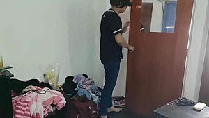 Caught stepsis watching porn and ended up pounding her hard