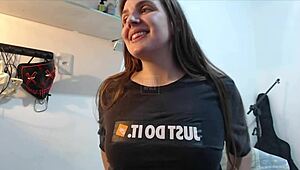 Blonde's Big Ass Teases Live Until Nude