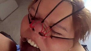 i fuck fat bbw latina teen's face hard then bukkake her nose with cum