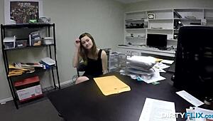 Dirty Flix Alaina Dawson Gets Bent Over Fucked Hard and Hired for More