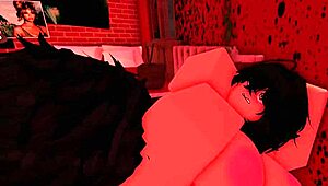 Girl slammed hard against the wall in steamy cartoon fuck fest