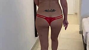 Lisa Tattoo Wife Flashes Lingerie Balcony