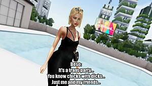 beso promo teases trans fuck game with crossdressing ass action