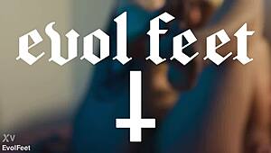 blonde latina goddess chokes slave deepthroat licks feet toes