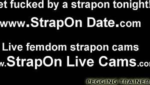 Fat femdom shoves her massive strapon deep in your tight ass pov bdsm girl fucks guy hard