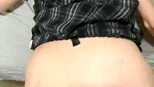 Step Dad Punishes Bent-Over Pregnant Student with Creampie