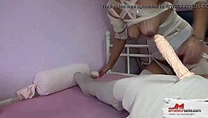 Mom's nympho awakening hits with hot dildo play
