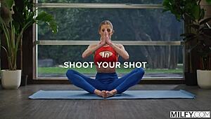 vixenplus yoga milf barbie bounces on college stud's monster cock