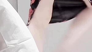 sexy asian college girl shows off legs and small tits 🔥👣