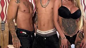 I can't get enough of this hot threesome fun with the hung guy