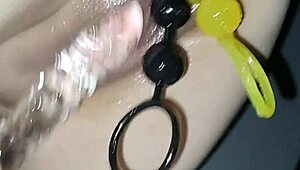 Blonde horny bunny slut curls up anxious for solo playtime