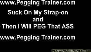 bend over slut, my strapon stretches your ass wide open