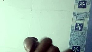 rohitjames flexes muscular legs in first country massage homemade clip