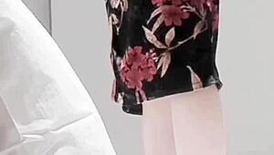 sexy asian college girl shows off legs and small tits 🔥👣