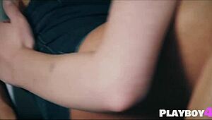 two milfs kiss finger wet pussies lick muffs in kitchen