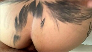 i pound my horny stepsis wet hairy pussy with pierced nipples bouncin