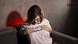 exotic freirinha madalena strips in pierced nipples stockings photoshoot!