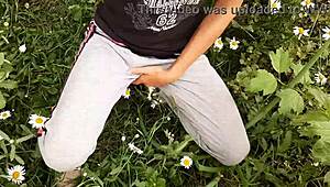 i spy neighbor fingering pussy to wild orgasm in flowers