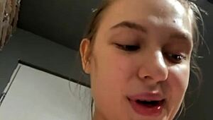 crazy horny bbw teen masturbates wet pussy to creampie orgasm in public gym