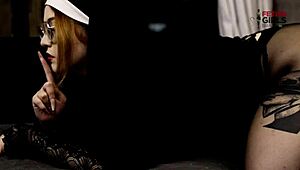 exotic freirinha madalena strips in pierced nipples stockings photoshoot!