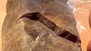 young african exhibitionist strips fully nude on crowded beach