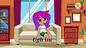 Maya grows into a giantess through gacha