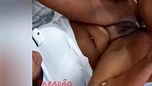 bold thrusts deep in ebony fat pussy soaking wet