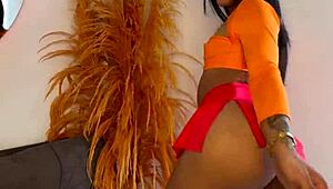 fat trans big ass shakes teasing throbbing cock crossdressed 🍑😈💦 watch it wiggle slow