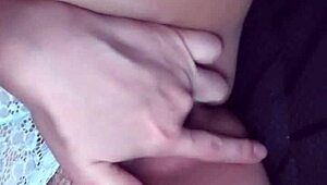 young colombian latina fingers her pussy solo in uber ride