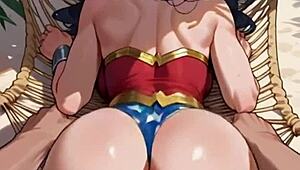 big titted wonder woman gets fucked on vacation with boyfriend ia generated hentai